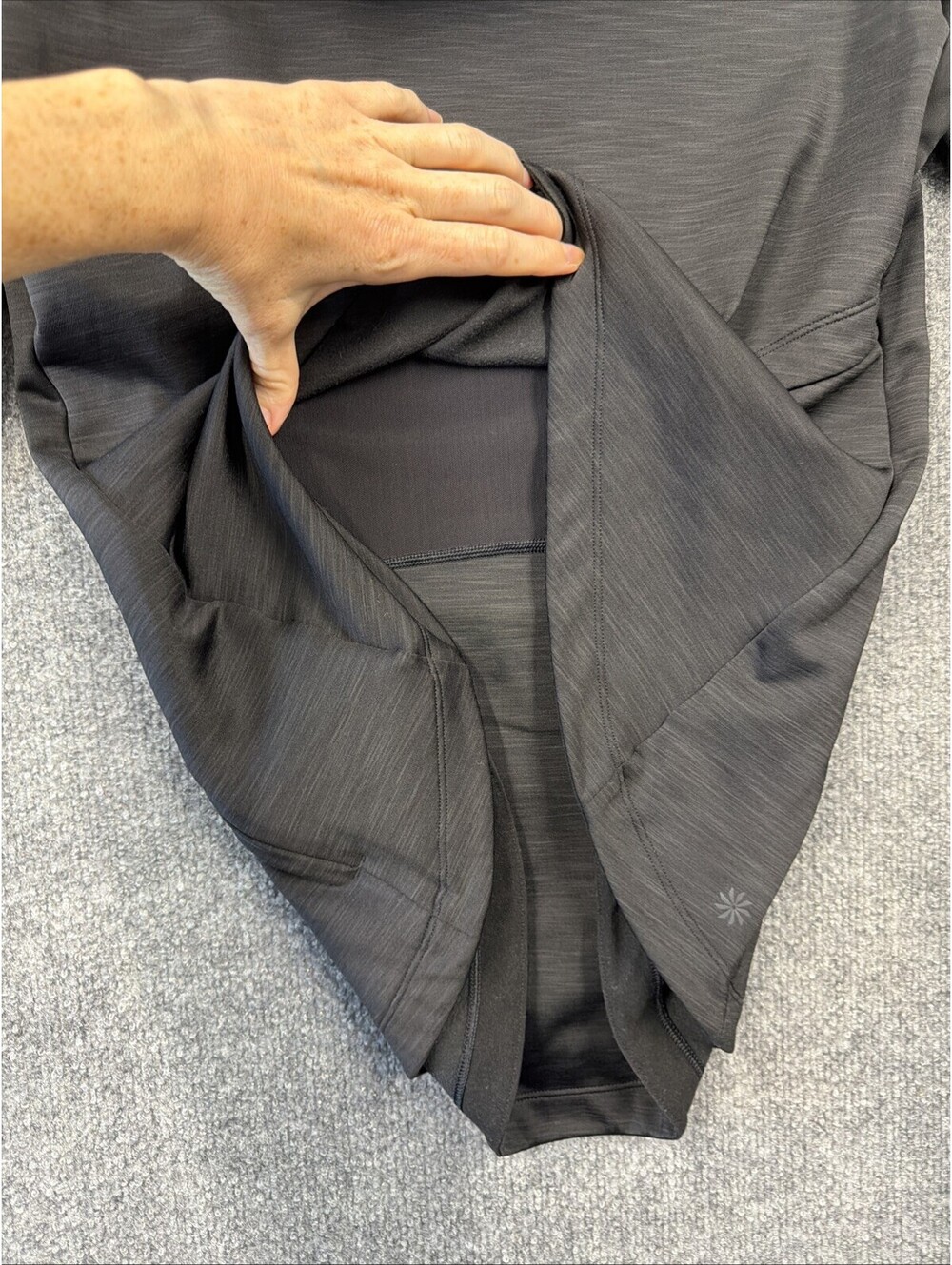 Athleta Black Hooded Xs Extra Layer Pullover Hoodie - Picture 12 of 13